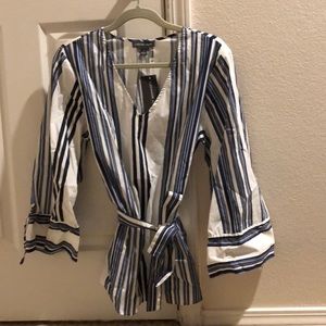 NEW! Stitch Fix ALEXANDER Jordan Hamlin w/Belt cotton top - Large